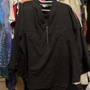 XXL Black Tunic with Zipup Front